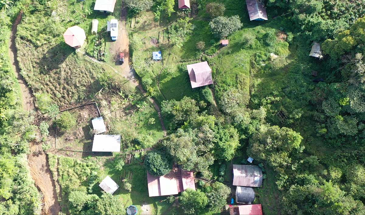 Vista aérea de La Selva Coliving