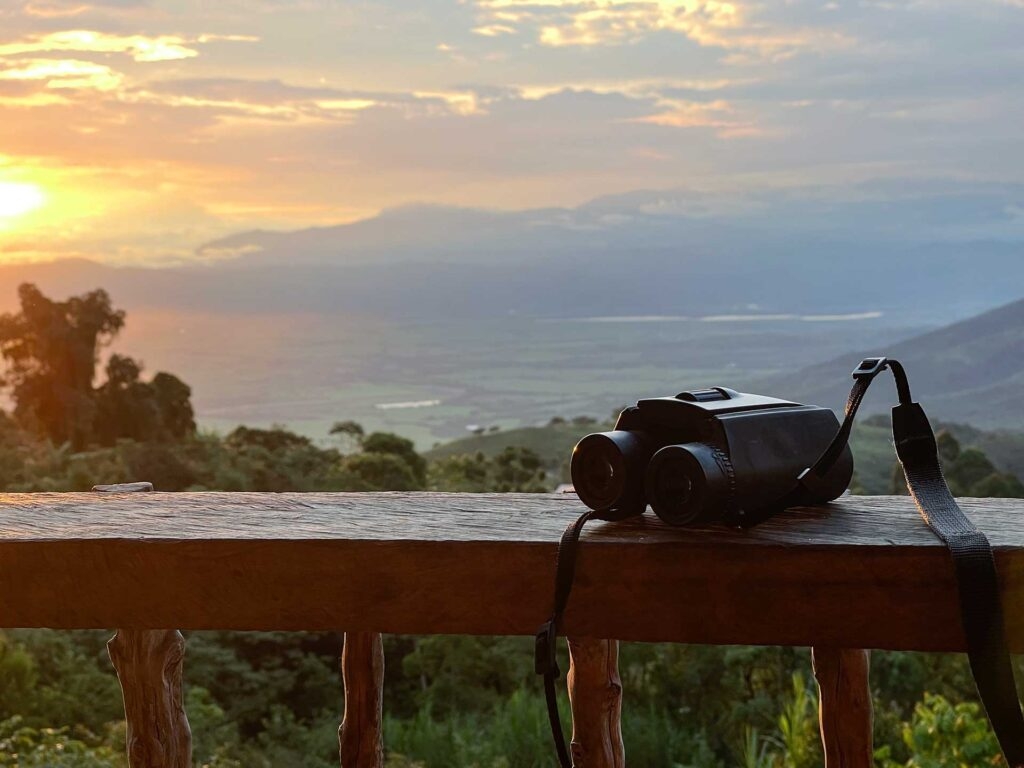 Atardecer sobre el valle desde el mirador